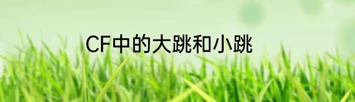 CF中的大跳和小跳