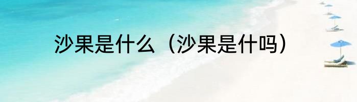 沙果是什么（沙果是什吗）