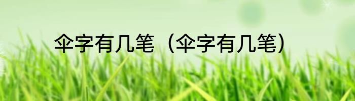 伞字有几笔（伞字有几笔）