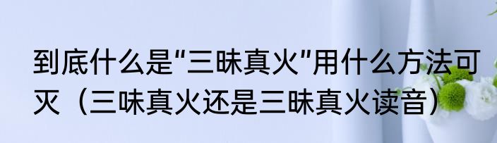 到底什么是“三昧真火”用什么方法可灭（三味真火还是三昧真火读音）