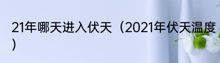 21年哪天进入伏天（2021年伏天温度）