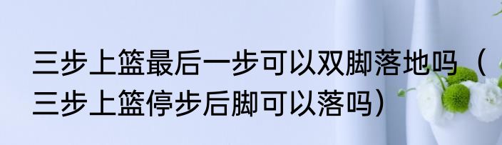 三步上篮最后一步可以双脚落地吗（三步上篮停步后脚可以落吗）