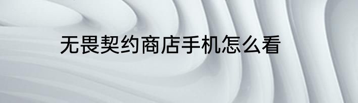 无畏契约商店手机怎么看