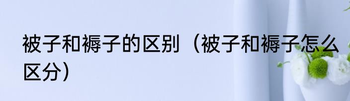 被子和褥子的区别（被子和褥子怎么区分）