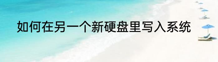 如何在另一个新硬盘里写入系统
