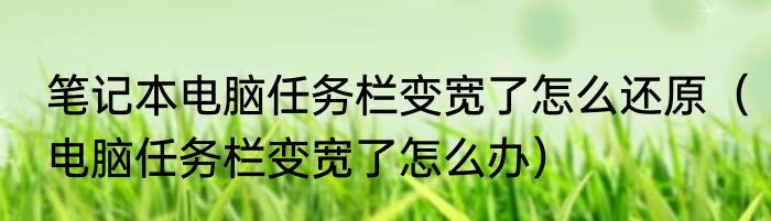 笔记本电脑任务栏变宽了怎么还原（电脑任务栏变宽了怎么办）