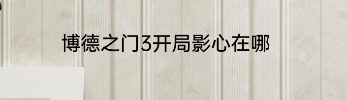 博德之门3开局影心在哪