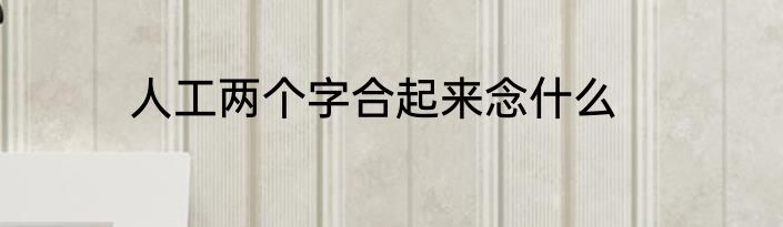 人工两个字合起来念什么