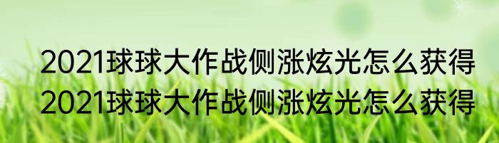2021球球大作战侧涨炫光怎么获得　2021球球大作战侧涨炫光怎么获得