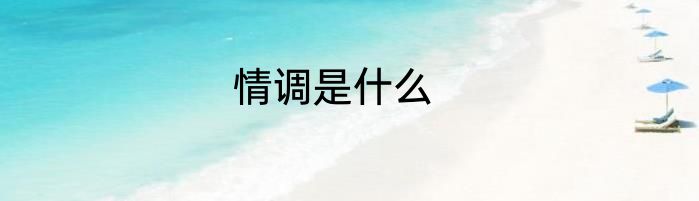 情调是什么
