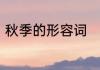 秋季的形容词　描写秋天的优美词语