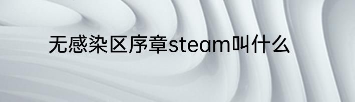 无感染区序章steam叫什么