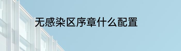 无感染区序章什么配置