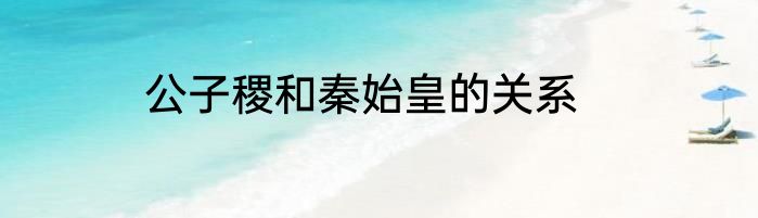公子稷和秦始皇的关系