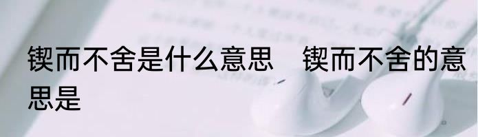 锲而不舍是什么意思　锲而不舍的意思是