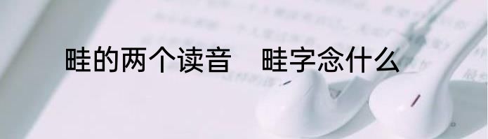 畦的两个读音　畦字念什么