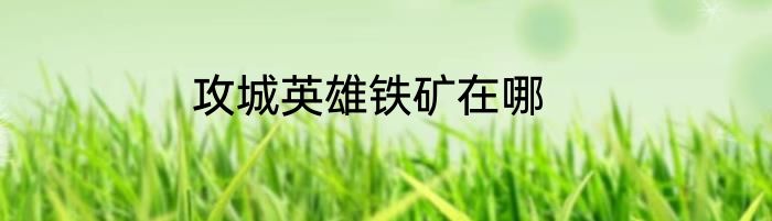 攻城英雄铁矿在哪