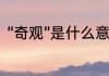 “奇观”是什么意思啊　奇观的近义词