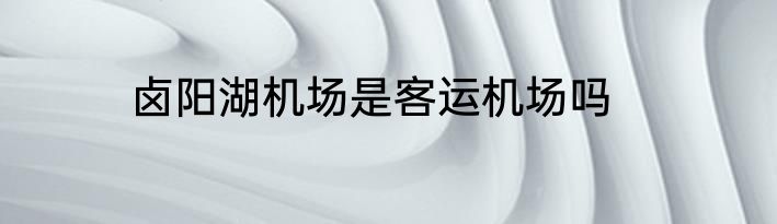 卤阳湖机场是客运机场吗