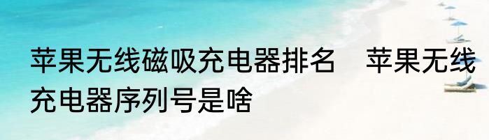 苹果无线磁吸充电器排名　苹果无线充电器序列号是啥