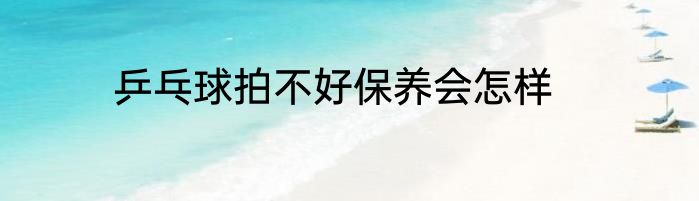 乒乓球拍不好保养会怎样