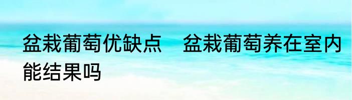 盆栽葡萄优缺点　盆栽葡萄养在室内能结果吗