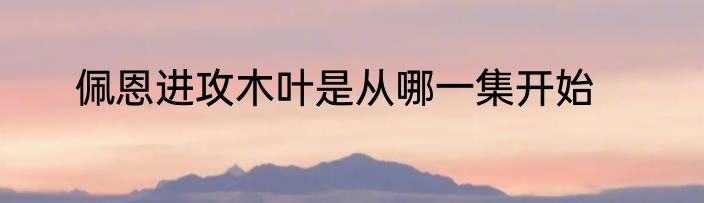 佩恩进攻木叶是从哪一集开始