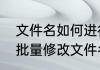文件名如何进行批量更改　如何快速批量修改文件名