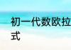 初一代数欧拉公式　什么叫做欧拉公式