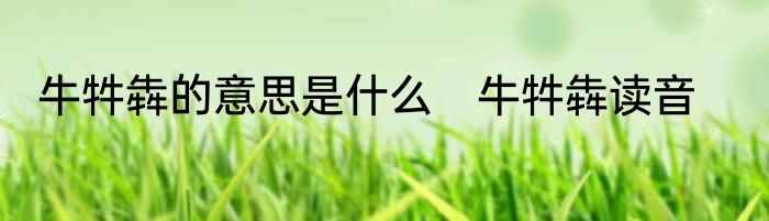 牛牪犇的意思是什么　牛牪犇读音