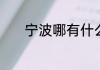 宁波哪有什么好玩的旅游景点