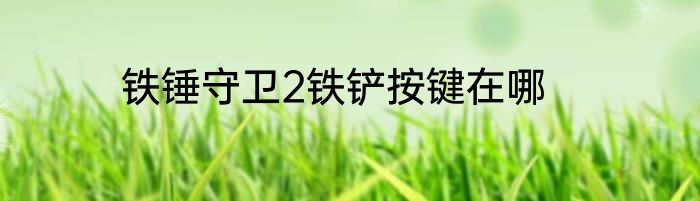 铁锤守卫2铁铲按键在哪