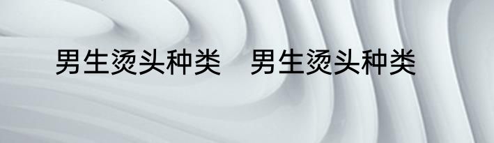 男生烫头种类　男生烫头种类