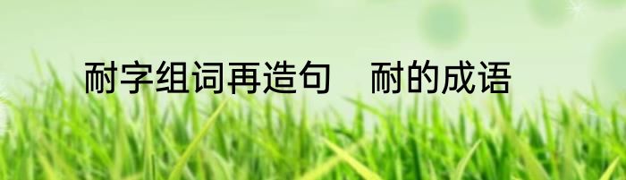 耐字组词再造句　耐的成语