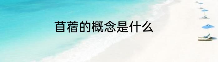 苜蓿的概念是什么