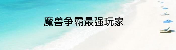 魔兽争霸最强玩家