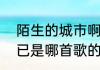 陌生的城市啊歌词　我悲伤的不能自已是哪首歌的歌词