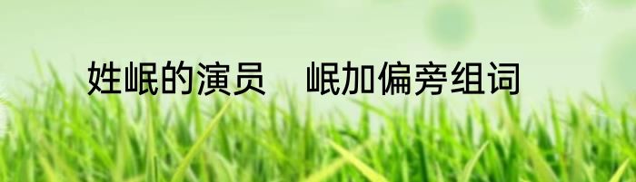 姓岷的演员　岷加偏旁组词