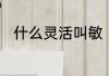 什么灵活叫敏　敏在古汉语的意思