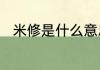 米修是什么意思　米修是什么意思