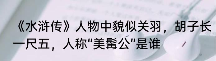 《水浒传》人物中貌似关羽，胡子长一尺五，人称“美髯公”是谁