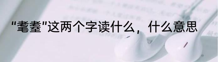 “耄耋”这两个字读什么，什么意思