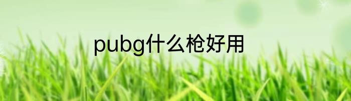 pubg什么枪好用