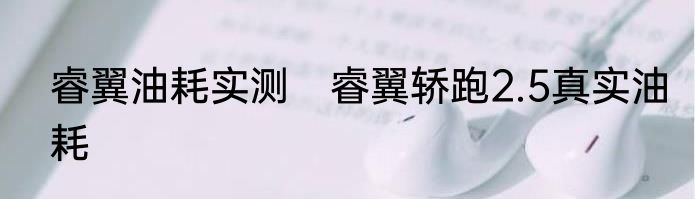 睿翼油耗实测　睿翼轿跑2.5真实油耗