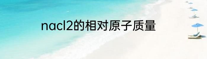 nacl2的相对原子质量