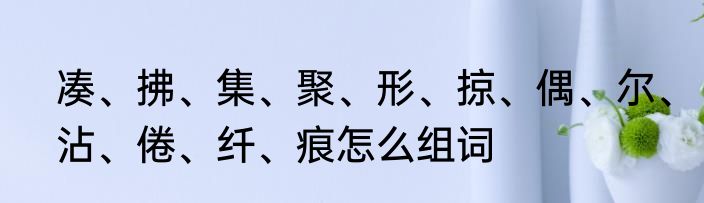 凑、拂、集、聚、形、掠、偶、尔、沾、倦、纤、痕怎么组词
