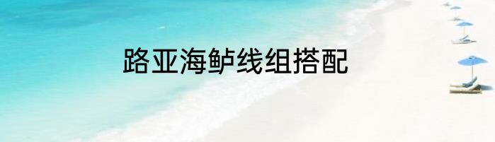 路亚海鲈线组搭配