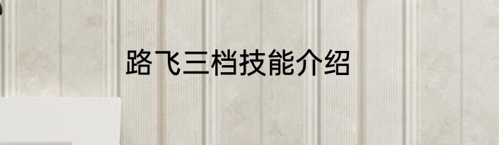 路飞三档技能介绍
