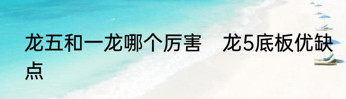 龙五和一龙哪个厉害　龙5底板优缺点