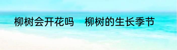 柳树会开花吗　柳树的生长季节